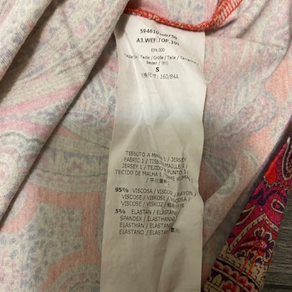 Weekend Max Mara Paisley Boho Tunic Top Size S - Picture 5 of 6